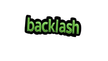 BACKLASH yazılı beyaz ekran animasyon videosu