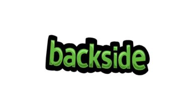 BACKSIDE yazılı beyaz ekran animasyon videosu