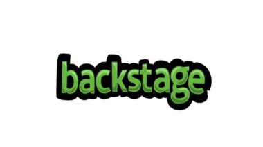 Beyaz ekran animasyon videosu BACKStage yazıldı