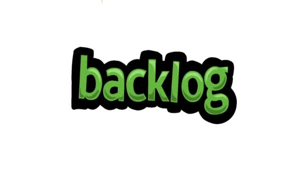 Backlog Yazılı Beyaz Ekran Animasyon Videosu — Stok video