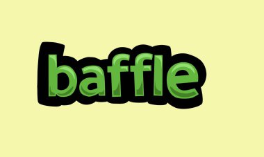 Yellow screen animation video written BAFFLE very cool and very simple