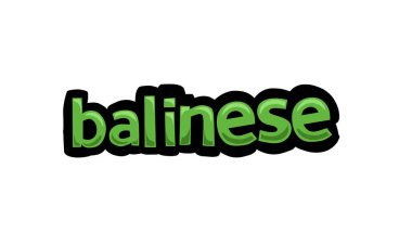 White screen animation video written BALINESE very cool and very simple