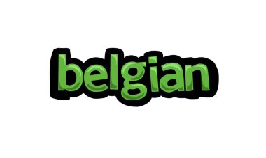 White screen animation video written BELGIAN very cool and very simple
