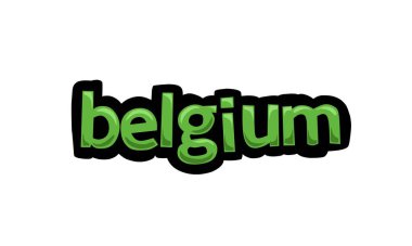 White screen animation video written BELGIUM very cool and very simple