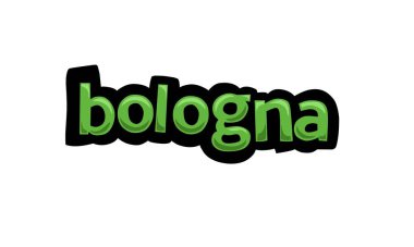 White screen animation video written BOLOGNA very cool and very simple