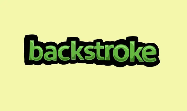 stock vector Yellow screen animation video written BACKSTROKE very cool and very simple