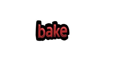 BAKE yazılı beyaz ekran animasyon videosu