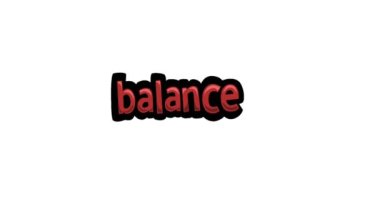 BALANCE yazan beyaz ekran animasyon videosu