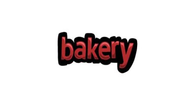 BAKERY yazan beyaz ekran animasyon videosu