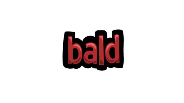 Bald 쓰여진 화이트 스크린 애니메이션 비디오 — 비디오