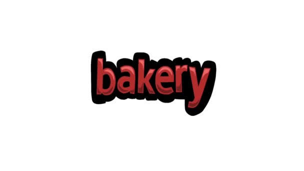 Biały Ekran Animacji Wideo Napisane Bakery — Wideo stockowe