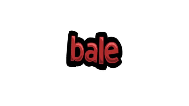 Βίντεο Κινουμένων Σχεδίων Λευκή Οθόνη Γραμμένο Bale — Αρχείο Βίντεο