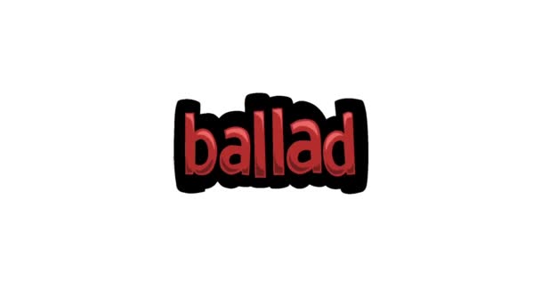 ホワイトスクリーンアニメーションビデオ Ballad — ストック動画