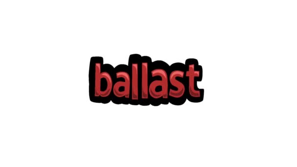 Wit Scherm Animatie Video Geschreven Ballast — Stockvideo