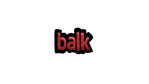 白屏动画视频撰写Balk — 图库视频影像