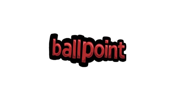 白屏动画视频编写Ballpoint — 图库视频影像