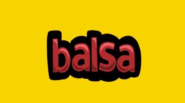 BALSA yazılı sarı ekran animasyon videosu