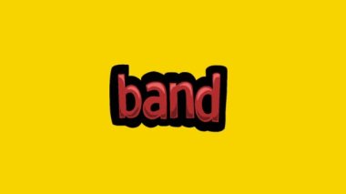 Sarı Ekran Canlandırma Videosu Yazılı BAND