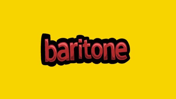 Yellow Screen Animation Video Written Baritone — Stock Video
