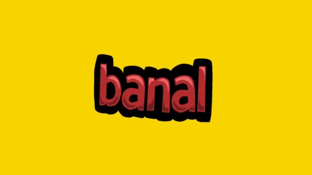 Žlutá Obrazovka Animace Videa Napsané Banal — Stock video