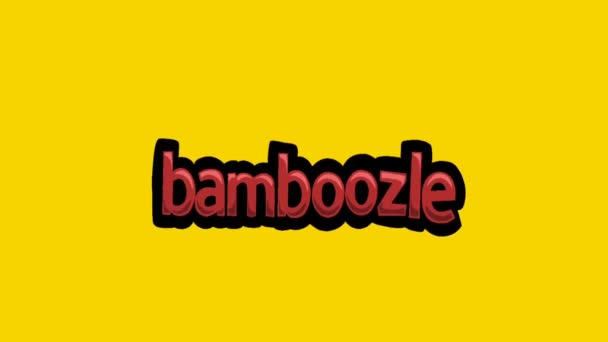 Vídeo Animación Pantalla Amarilla Escrito Bamboozle — Vídeo de stock