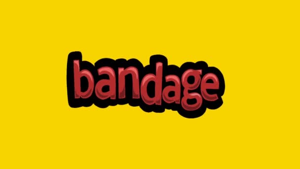 Желтый Экран Анимационного Видео Написано Bandage — стоковое видео