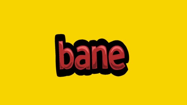 Yellow Screen Animation Video Geschrieben Bane — Stockvideo