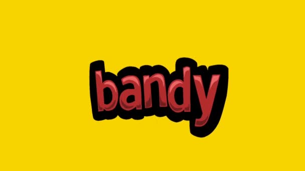 Gul Skärm Animation Video Skriven Bandy — Stockvideo