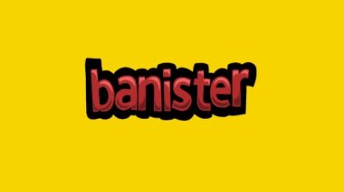 BANISTER yazan sarı ekran animasyon videosu