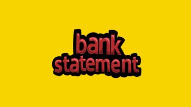 BANK STATEMENT yazan sarı ekran animasyon videosu