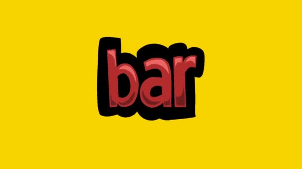 Žlutá Obrazovka Animace Video Napsané Bar — Stock video