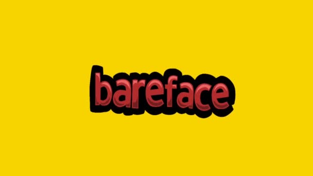 Жовтий Екран Анімаційне Відео Написане Bareface — стокове відео
