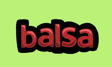 balsa writing vector design on a green background very simple and very cool