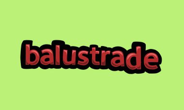 balustrade writing vector design on a green background very simple and very cool
