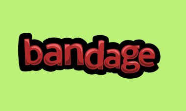 bandage writing vector design on a green background very simple and very cool