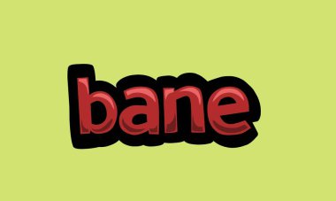 bane writing vector design on a green background very simple and very cool