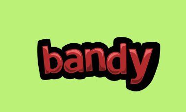 bandy writing vector design on a green background very simple and very cool