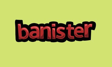 banister writing vector design on a green background very simple and very cool