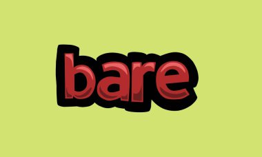 bare writing vector design on a green background very simple and very cool