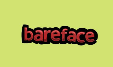bareface writing vector design on a green background very simple and very cool