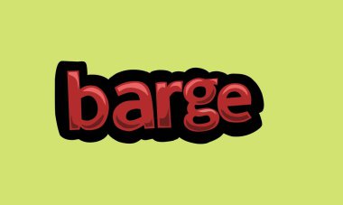 barge writing vector design on a green background very simple and very cool