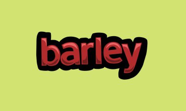 barley writing vector design on a green background very simple and very cool