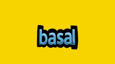BASAL yazan sarı ekran animasyon videosu