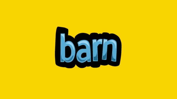 Жовтий Екран Анімаційне Відео Написане Barn — стокове відео