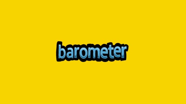 Écran Jaune Animation Vidéo Écrit Barometer — Video