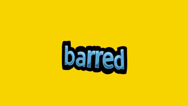 Sárga Képernyő Animációs Videó Írt Barred — Stock videók