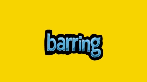 Barring Yazılı Sarı Ekran Animasyon Videosu — Stok video