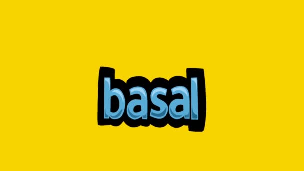 Жовтий Екран Анімаційне Відео Написане Basal — стокове відео