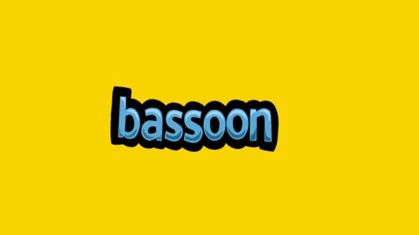 Vídeo Animación Pantalla Amarilla Escrito Basson — Vídeos de Stock