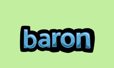 baron writing vector design on a green background very simple and very cool